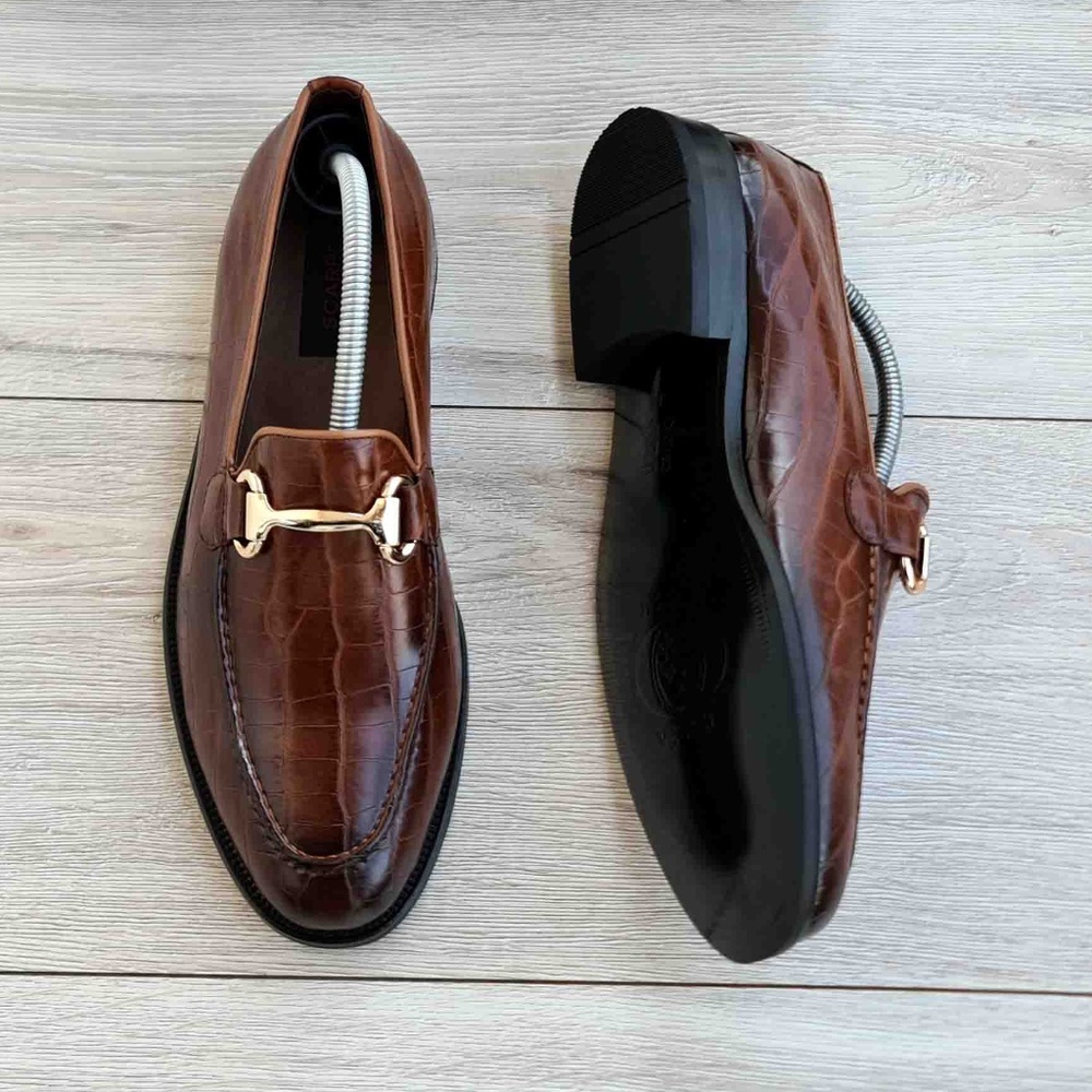 Brown Men's Genuine Leather Loafer